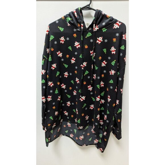 eye candy Black Santa Holiday Graphic Hoodie - Picture 1 of 2